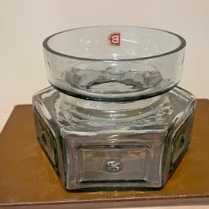 English Dartington Glass Panel Vase