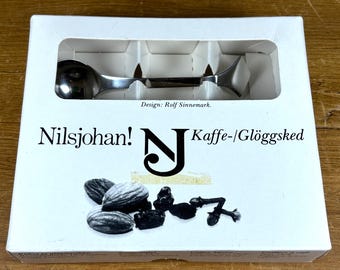 Nilsjohan! Coffee Spoons, by Swedish Designer Rolf Sinnemark, 1970s