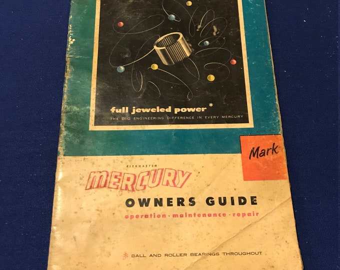 Mercury Outboard Motor Owners Guide 1955 Etsy