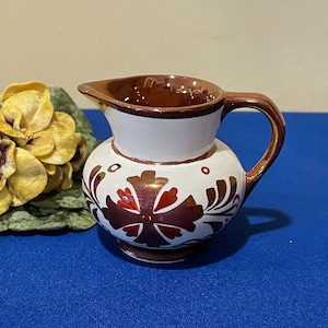 Vintage Old Castle Copper Luster Pitcher, Made in England