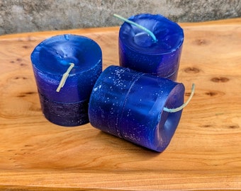 Royal Blue Ritual Magick Votive Candle for Relaxation and Meditation