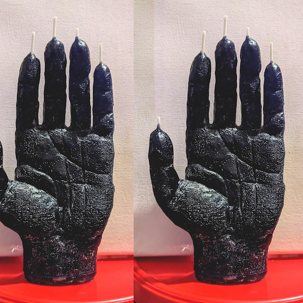 The Bleeding Hand of Glory Candle- Hand Cast for Magick and Rituals