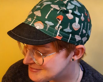 CYCLING CAP JAPANESE CULTURE one size or any size 100/% COTTON HANDMADE IN USA