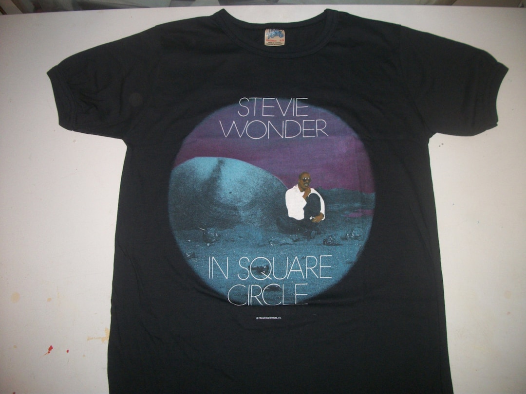 STEVIE WONDER Tour T Shirt 1986 in Square Circle Vintage Original! - Etsy