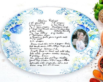 Custom Handwriting Platter, Christmas Recipe Keepsake, Personalized Recipe Platter, Handwritten Recipe Plate, Family Recipe Gift