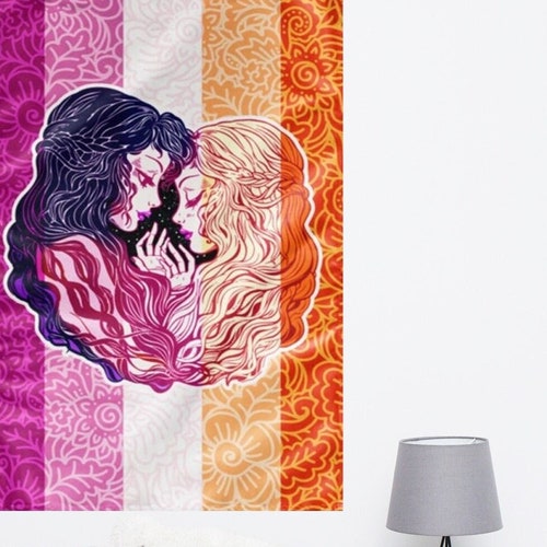 Lesbian Sunset Pride Kuscheldecke – Superweich, 127x152 Cm, Für Wohnzimmer & Als Geschenk