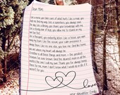 Love Letter Blanket Personalized Mother 39 s Day Gift, Valentines Gift, Woven Throw For Mom, Dad, Grandparents, Wedding Or Anniversary Present