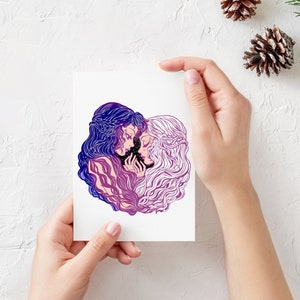 Carte d'anniversaire lesbienne mignonne | Carte Saint-Valentin amour du même sexe | Carte d'anniversaire LGBT | Fierté lesbienne de Zazzle.be Liste d'envies Vous avez des idées ? Carte de voeux de mariage