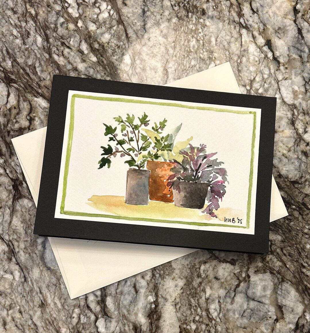 Original Hand Painted Watercolor Greeting Card - Etsy