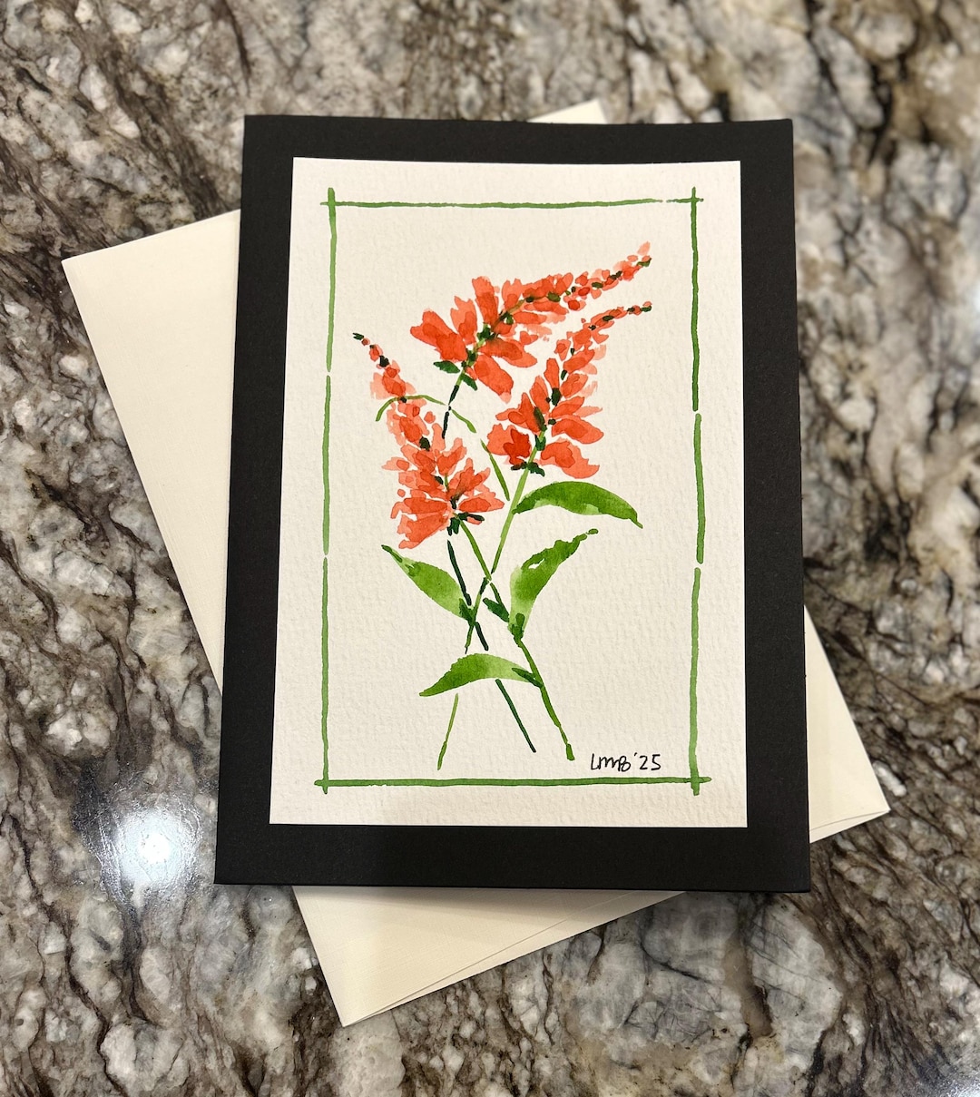 Original Hand Painted Watercolor Greeting Card - Etsy