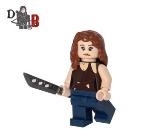 Custom Printed "BRICK GRIMES" Walking Dead Minifigure NEW Genuine Lego