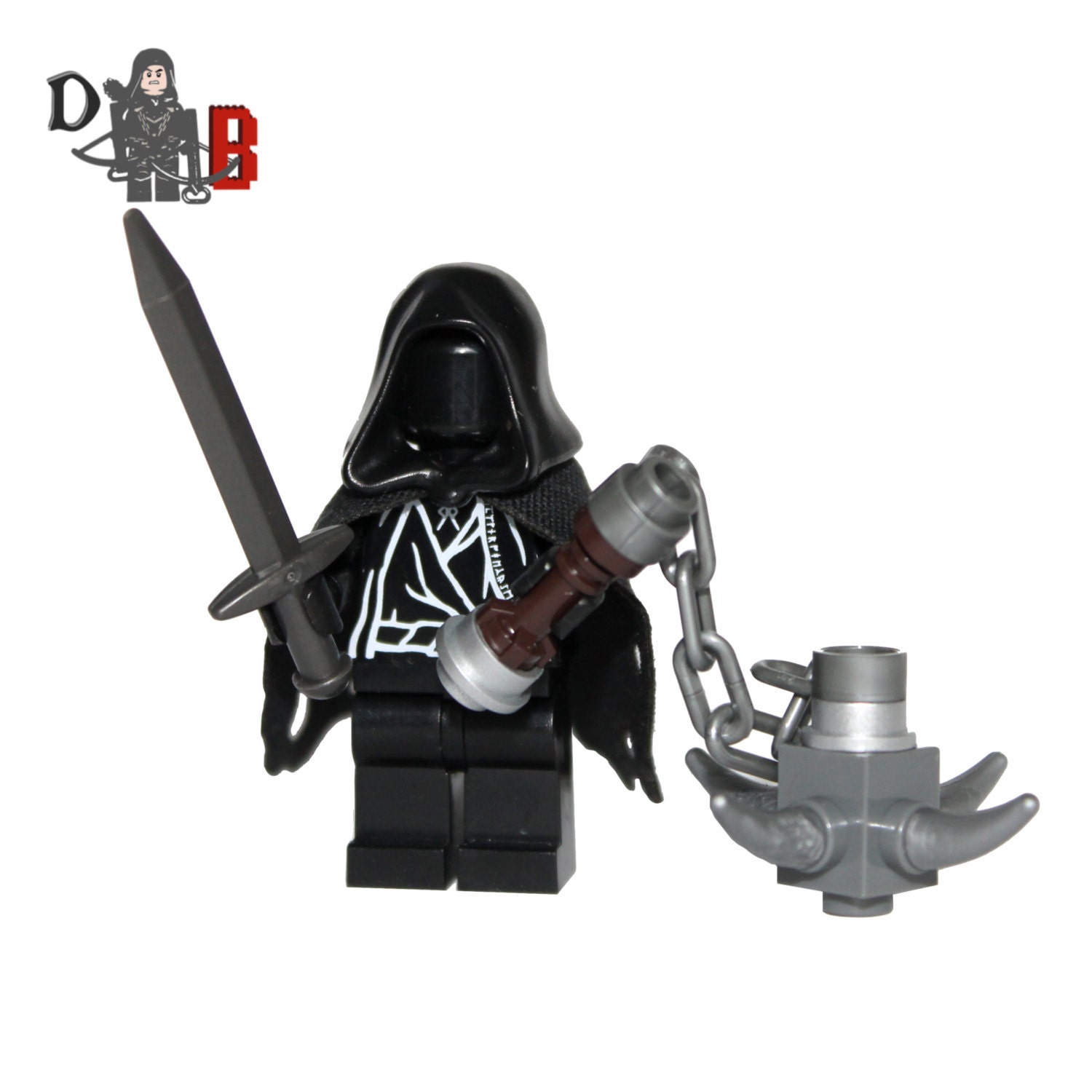 Black Cape & Dark Sword LEGO® LORD OF THE RINGS™ RINGWRAITH™ Custom Minifigure
