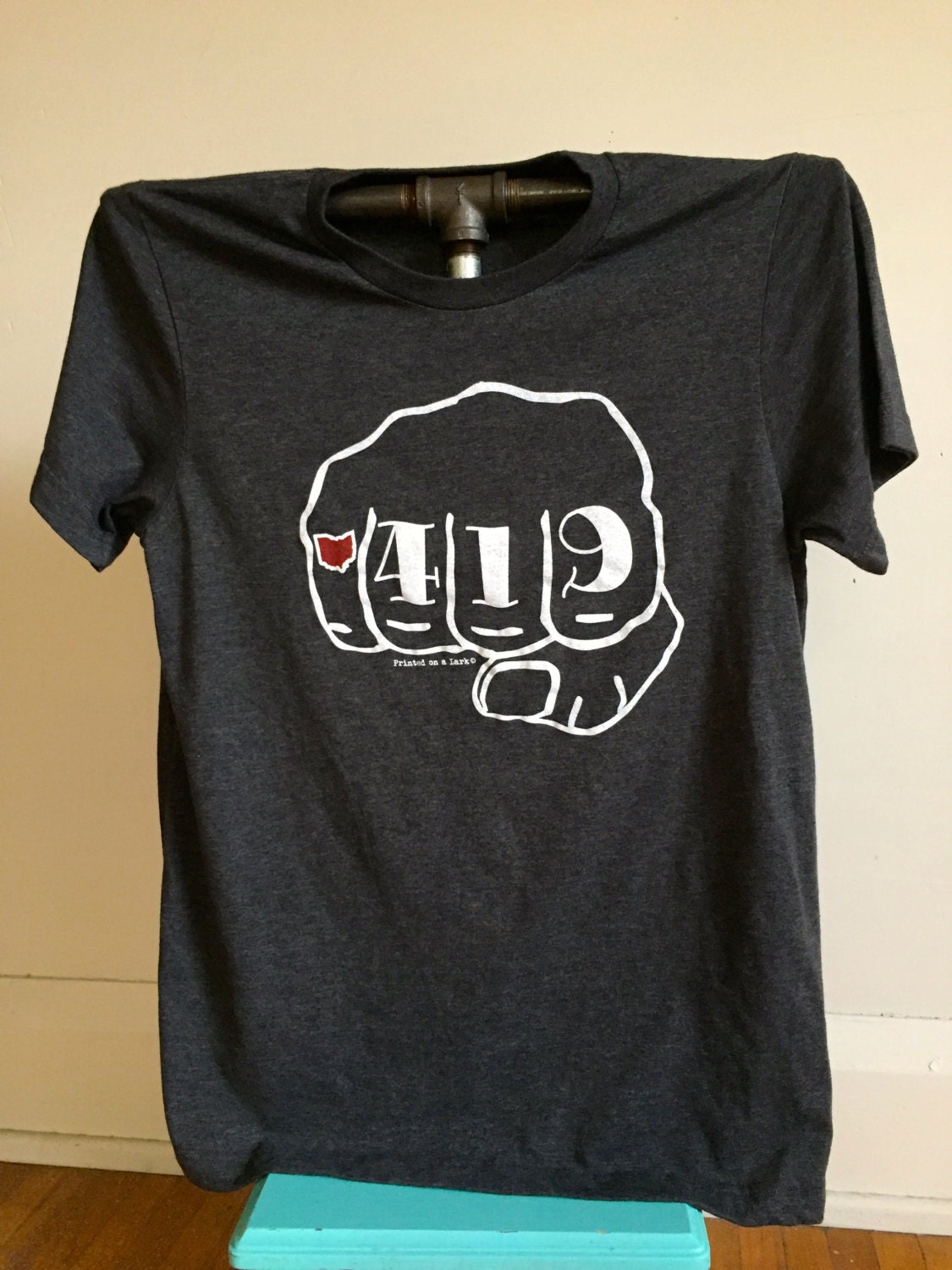 Ohio 419 Tattoo Charcoal Gray T Shirt Etsy
