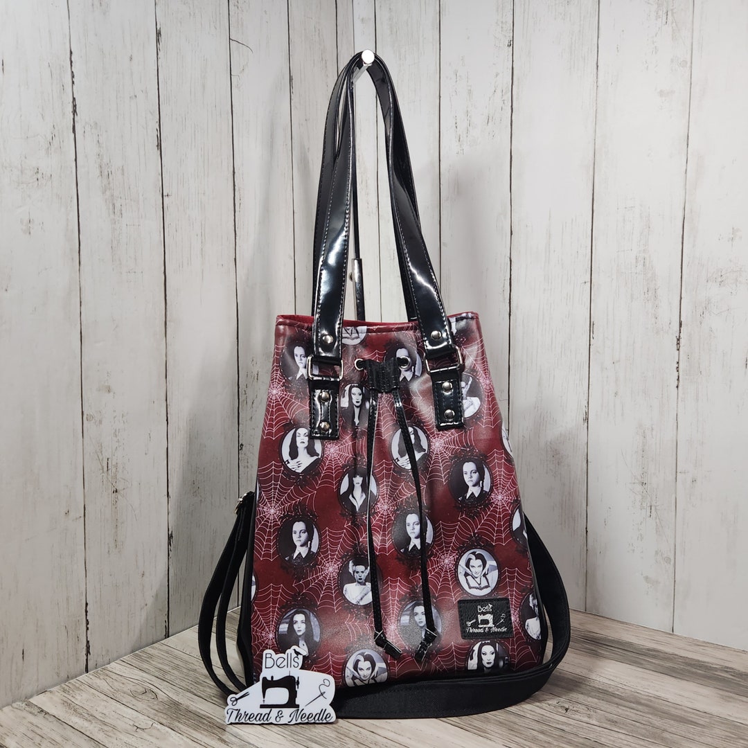 Gothic Purse, Goth Bucket Bag, Gothic Shoulder Bag, Goth Crossbody Bag