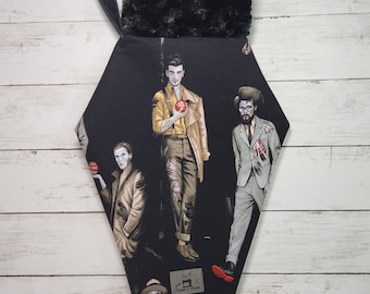 Handmade Gothic Coffin Stocking, Creepmas Goth Decor