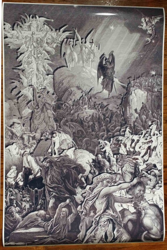 Gustave dore dante inferno arte impressão poster grandes para