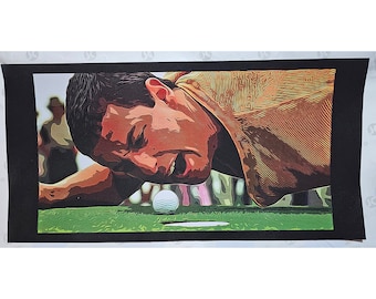 Happy Gilmore Golf Hole Home Movie Scene  12" X 24" Poster Cartoon Animation style Poster inches Vinyl Weatherproof High Quality PVC