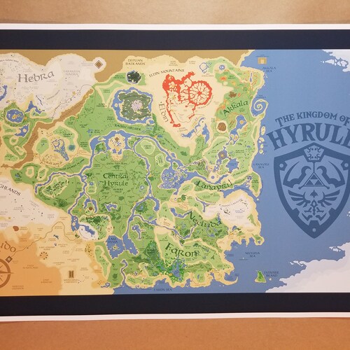 Breath of the Wild Hyrule Map Poster - Etsy