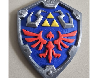 Zelda Hylian Shield Wall Decor 3D Print - 7" x 6" x 1"