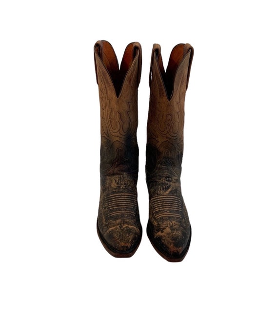 Women's Lucchese Savanah Goat Leather Tan & Brown 