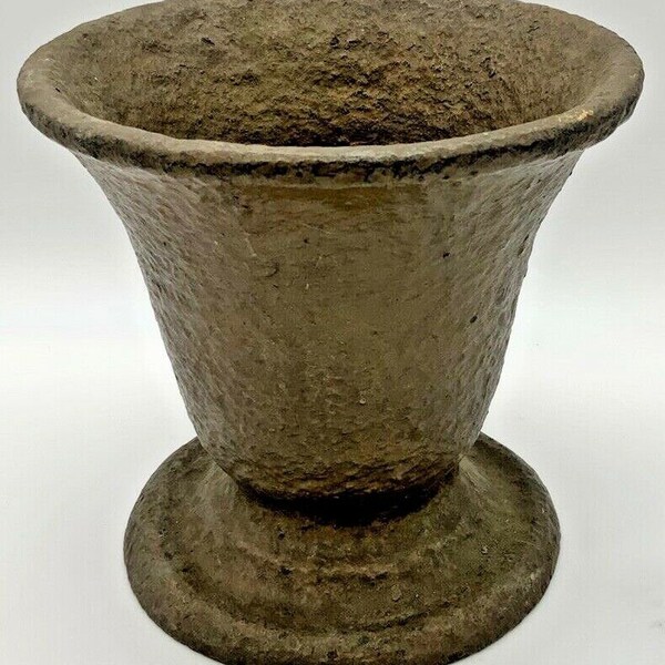 Antique Civil War Era Large Heavy Hand Forged Cast Iron Apothecary Mortar