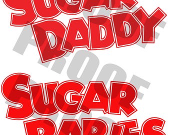 Sugar Daddy & Sugar Babies Digital File PNG Format