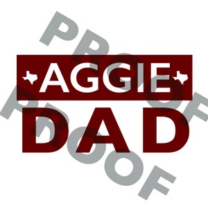 Aggie Dad Digital File PNG Format