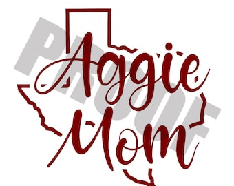 Aggie Mom, Aunt, Grandma, Cousin Digital File SVG Format