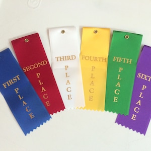 Award Ribbons - 1st Thru 6t - One of Each - Etsy