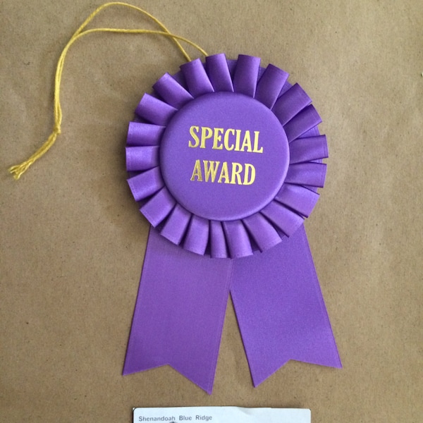 Special Award satin rosette