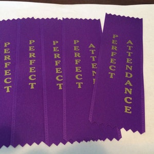 Perfect Attendance Ribbon - Etsy