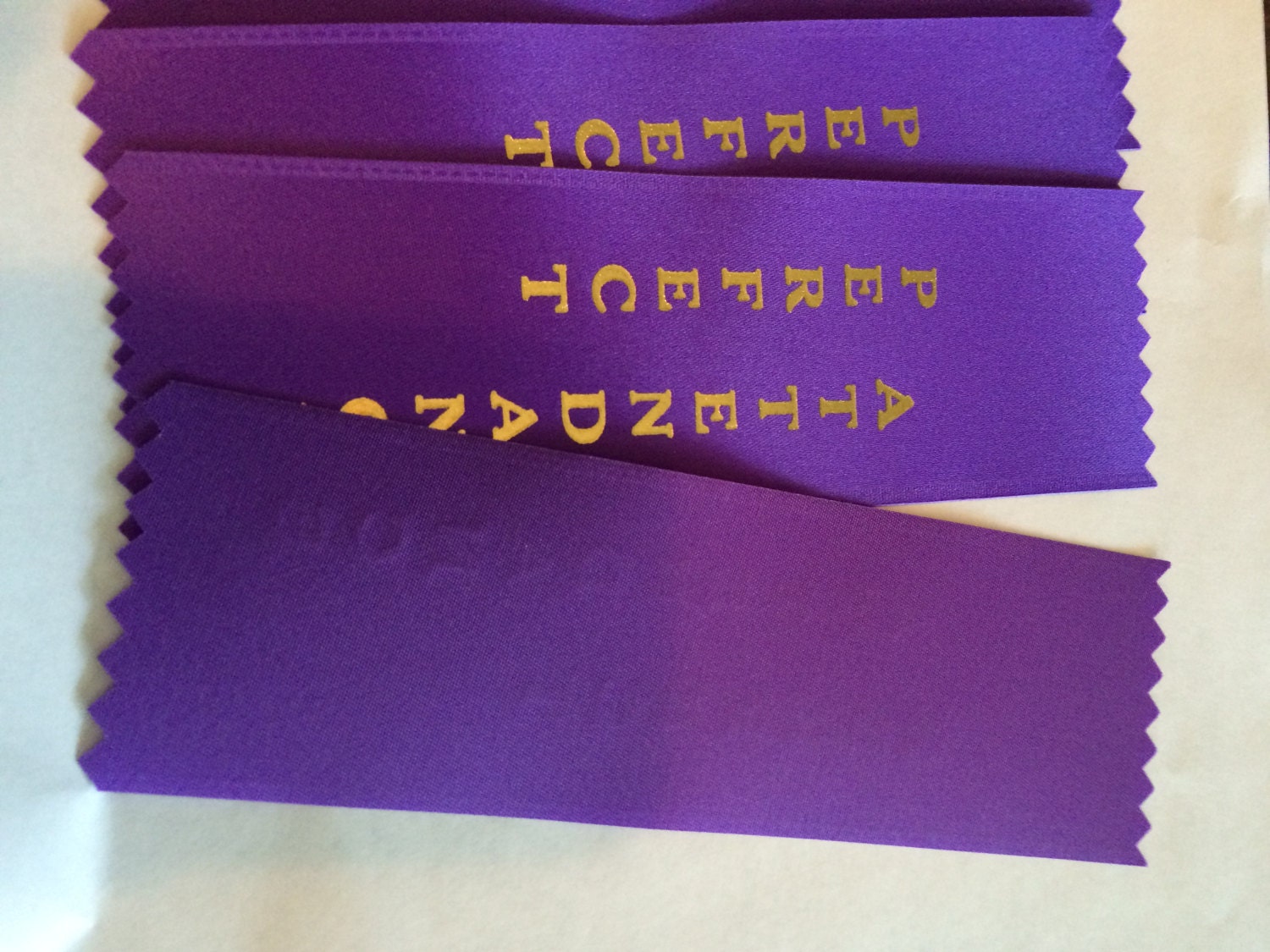 Perfect Attendance Award Ribbons - Purple With Gold Foil Imprint, 2x8 ...