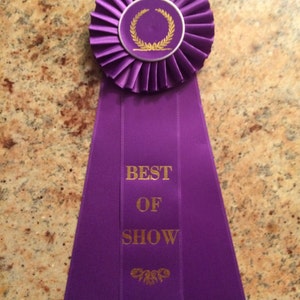 Satin award rosette ribbons - Best of Show