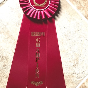 Reserve Champion - Rosette Ribbon Award