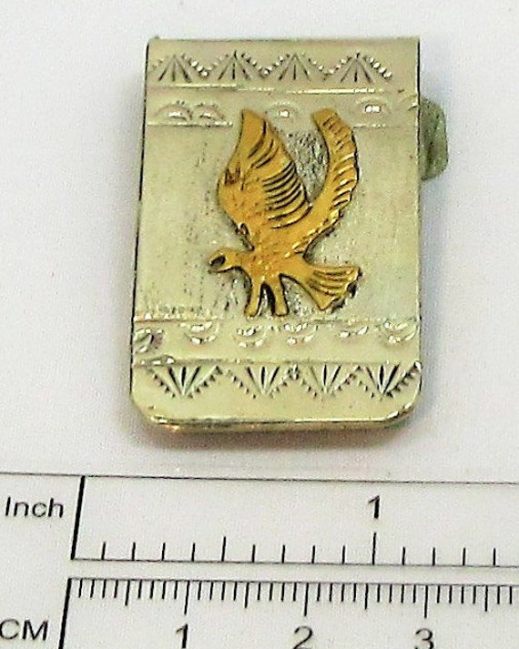 Money Clip, Gold Filled, Eagle, Signed, Stamped, S