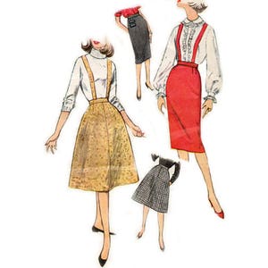 Stunning flared, gored, & slim skirt patterns - 1959 Complete, Original Simplicity Pattern #3162