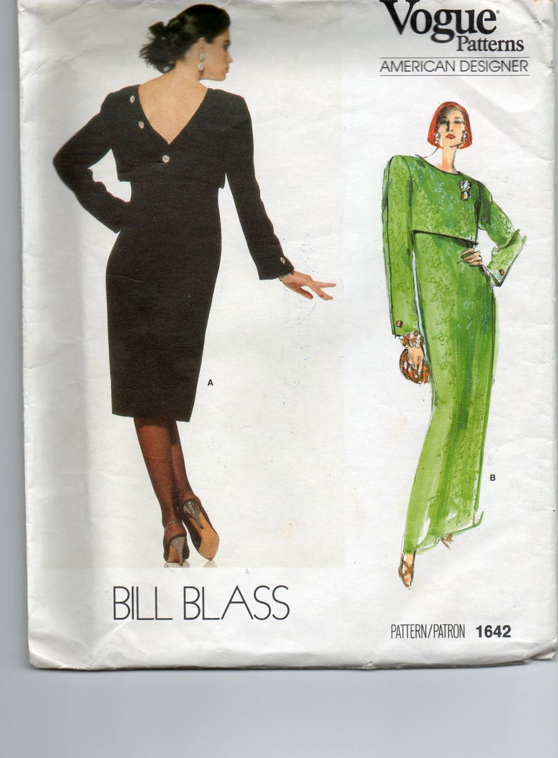 Stunning 1985 power dressing by designer Bill Blass for Vogue 1642 image 2