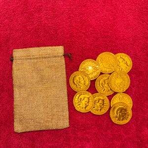 3D Printed Skyrim Gold Coins and Pouch