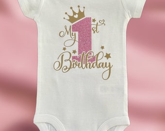 My first birthday onesie - princess birthday - princess onesie - princess theme birthday