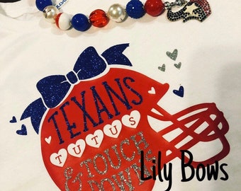 Houston Texans Girls Glitter Shirt