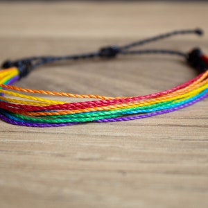 LGBTQA+ Gay pride rainbow loose layered Bracelet or anklet || LGBTQA+ jewelry