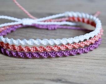 Twisted Style Bohemian bracelet or Anklet,  Beautiful Macrame Twisted Anklet, Summer Festival Jewellery, Indie Jewellery