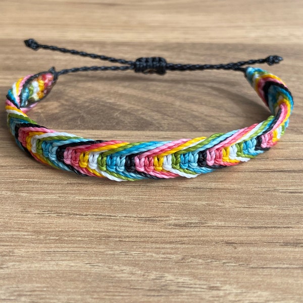 LGBTQA+ queer pride square knot Bracelet or anklet