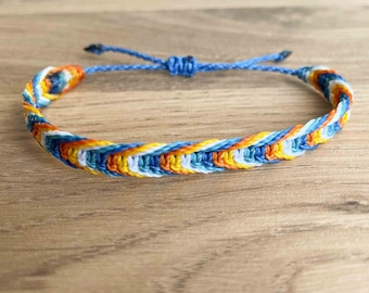 Aroace pride Square knot Bracelet or anklet || LGBTQA+ jewelry