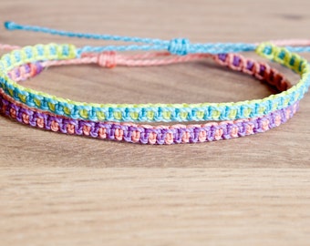 Multi Colour Bohemian Bracelet , Macrame waterproof bracelet