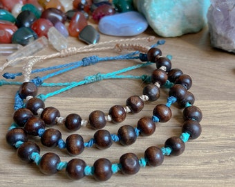 Wooden nature beaded bracelets