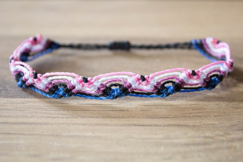 Gender fluid zig zag Bracelet or anklet
