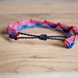 Bisexual pride zig zag Bracelet or anklet LGBTQA jewelry image 3