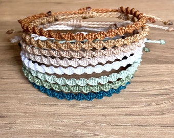 Pulsera o tobillera Boho de estilo retorcido, hermosa tobillera retorcida de Macrame, joyería del festival de verano, joyería independiente