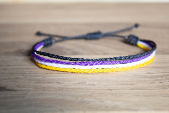 Non Binary Pride Layered Bracelet or Anklet LGBTQA Jewelry | Etsy